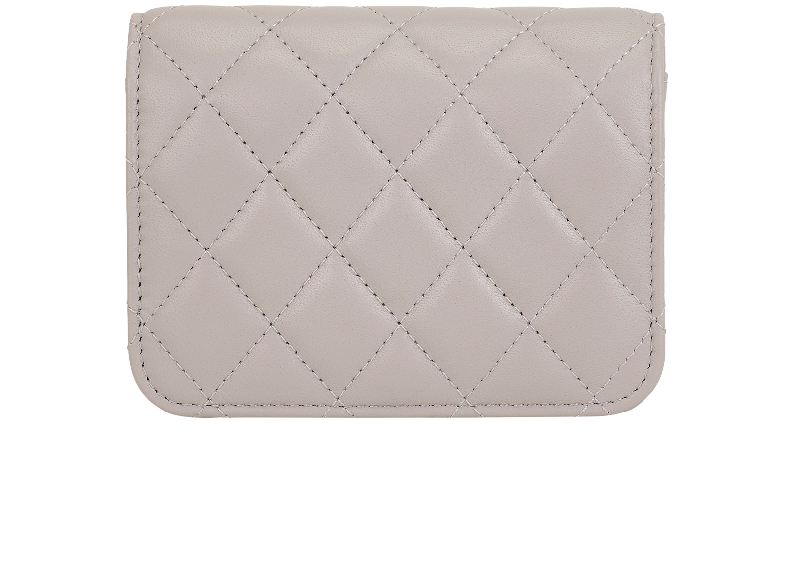 Pearl Crush Mini Wallet On Chain, &pound;2,100, Handbags, Grey, Lambskin Leather, Back view